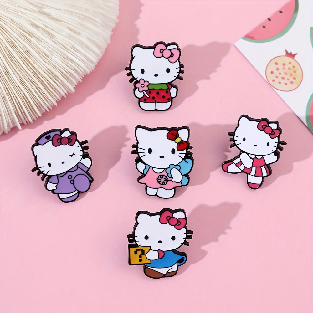 Anime Sanrio Cute Badge Brooch Hello Kittys Kuromi Accessories Kawaii  Cartoon Clothing Bag Pendant Metal Pin Toys For Girls Gift - Movies & Tv -  AliExpress