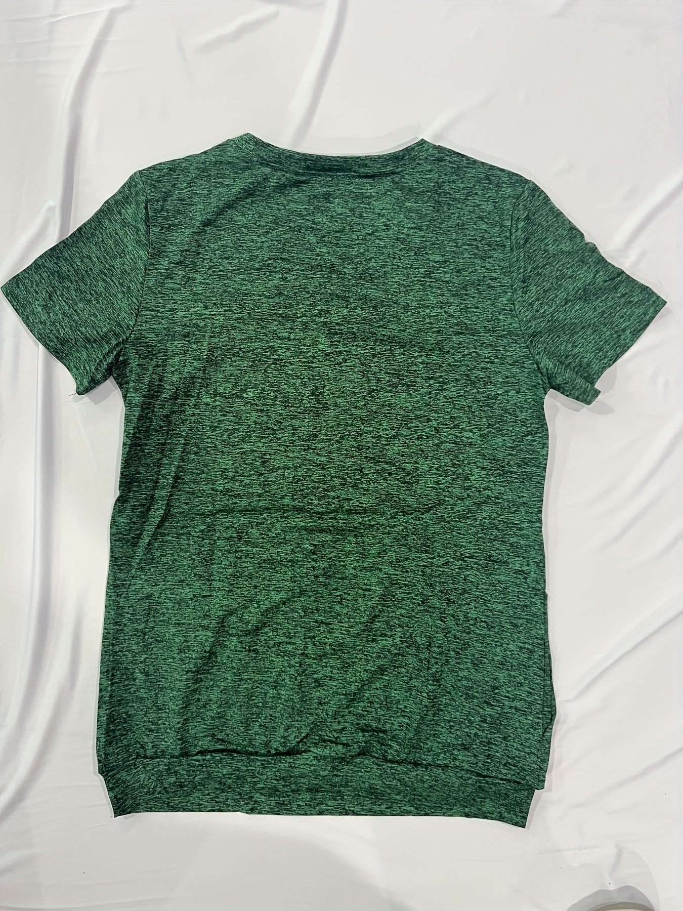 solid color crew neck t shirt casual short sleeve t shirt for spring summer womens clothing green 1