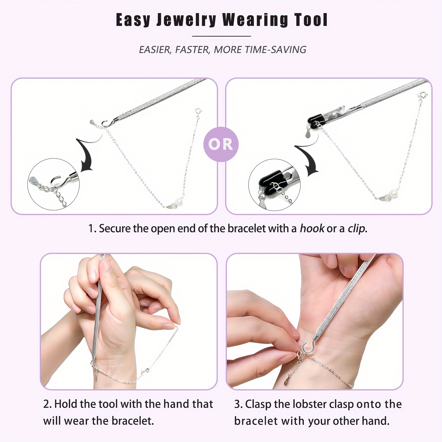 Bracelet Helper Tool Hook, Easy Jewelry Wearing Tool Aid