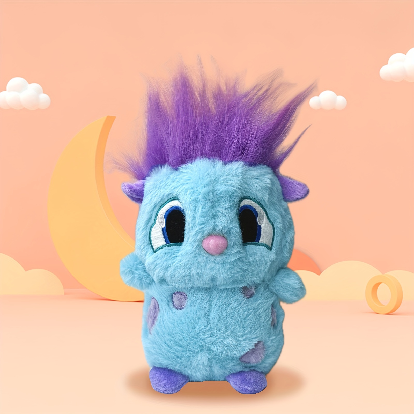 Purple Hairy Little Monnster Doll Gift For - Temu