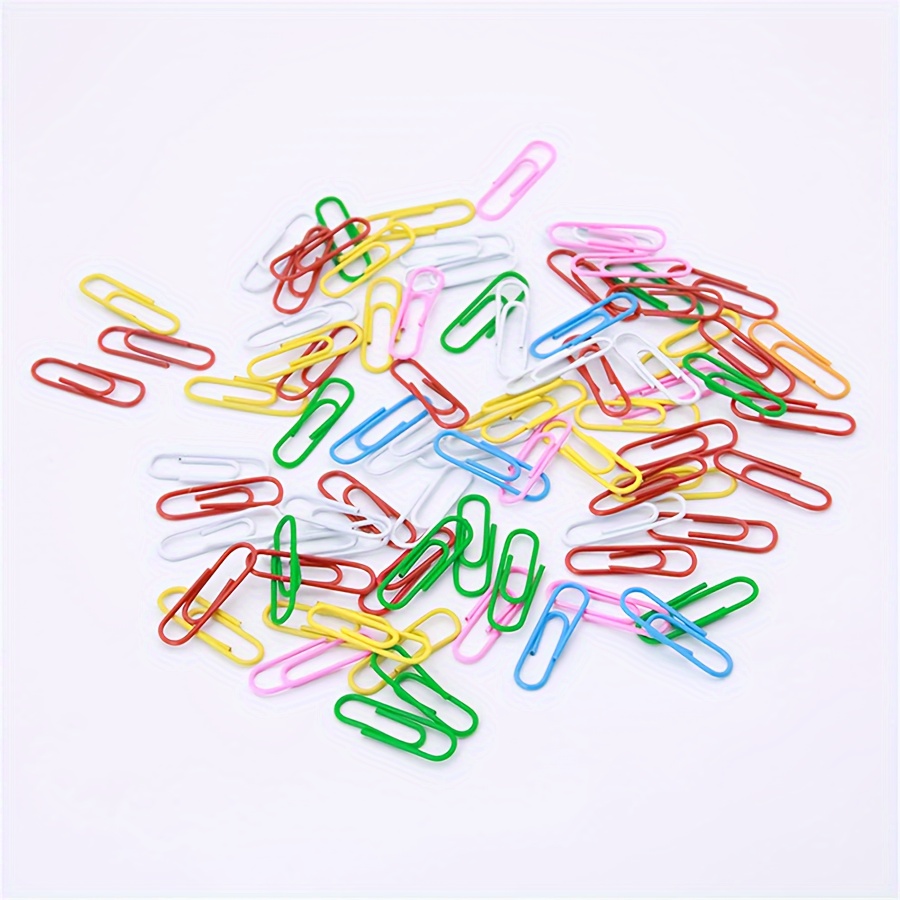 

270pcs Color Paper Clip & 1in Paper Clip, Suitable For Office Stationery Plastic Coated Paper Clip Office Clip