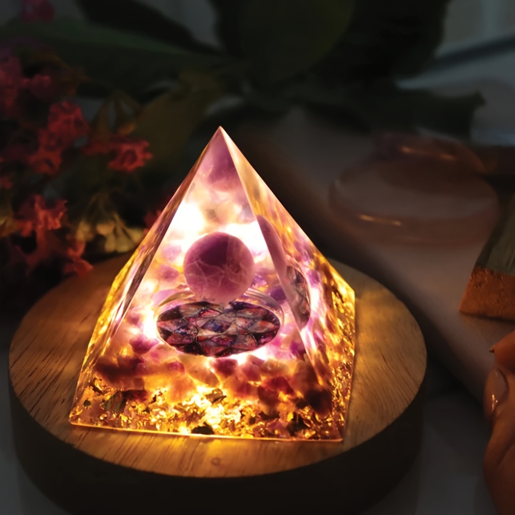 Pyramid Sculpture Natural Healing Crystals Energy Stone - Temu