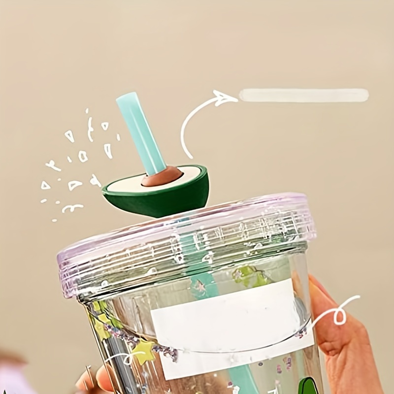 Double Wall Kawaii Water Bottle Glitter Double Wall Water - Temu