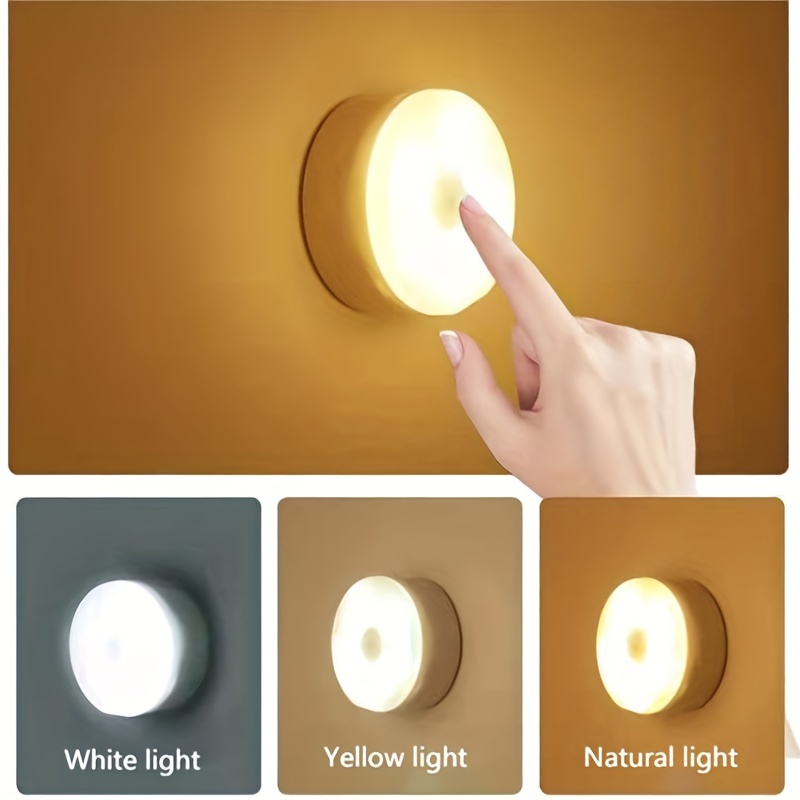 Veilleuse LED Sans Fil Capteur LED Economique, Mini Lampe de Nuit