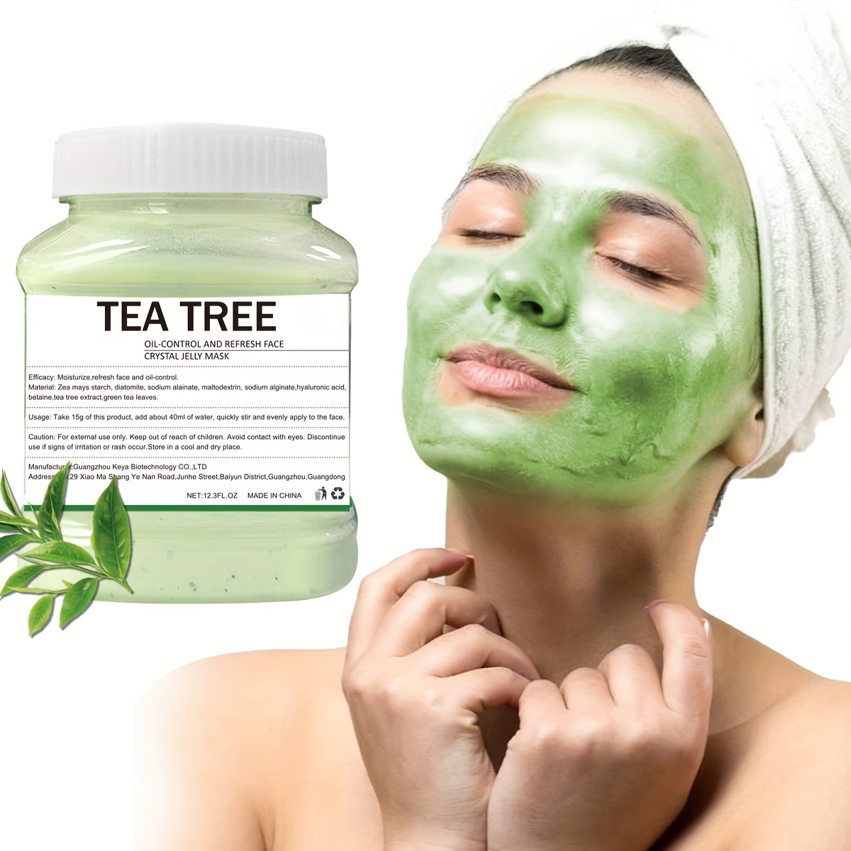

300g Jelly Tea Tree Mask Powder Skin Care Peel Off Hydro Jelly Facial Mask Hyaluronic Acid Moisturizing Firming Cleansing Skin Care Product