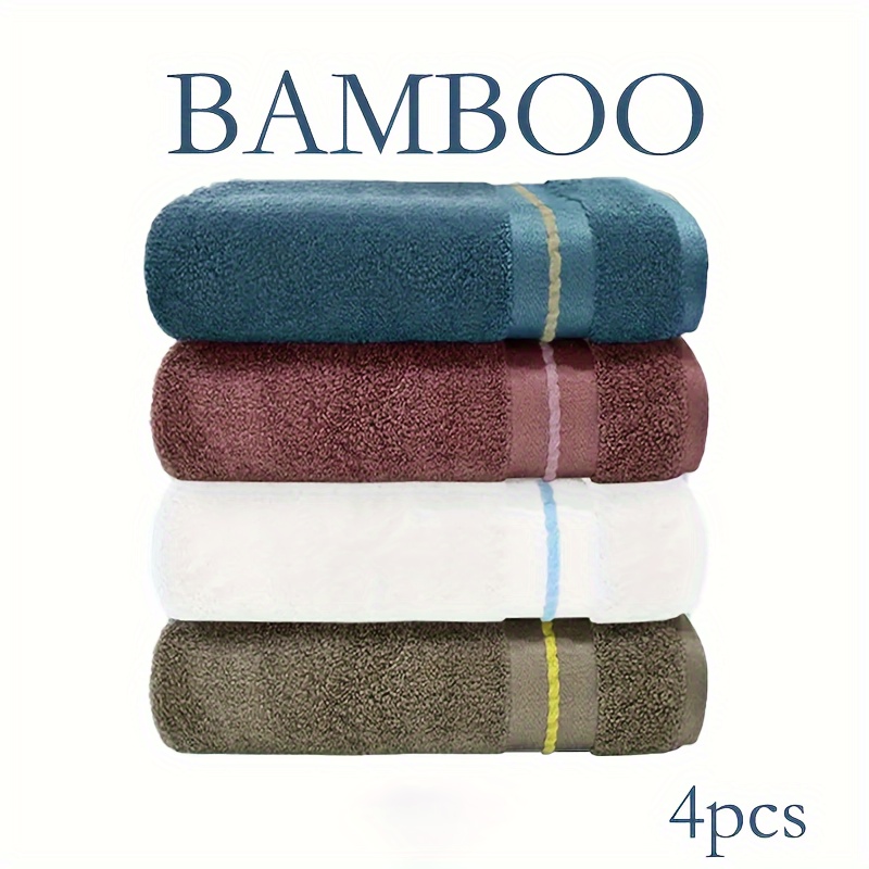 Soft Absorbent Bamboo Bath Towels Perfect For Hiking Camping - Temu