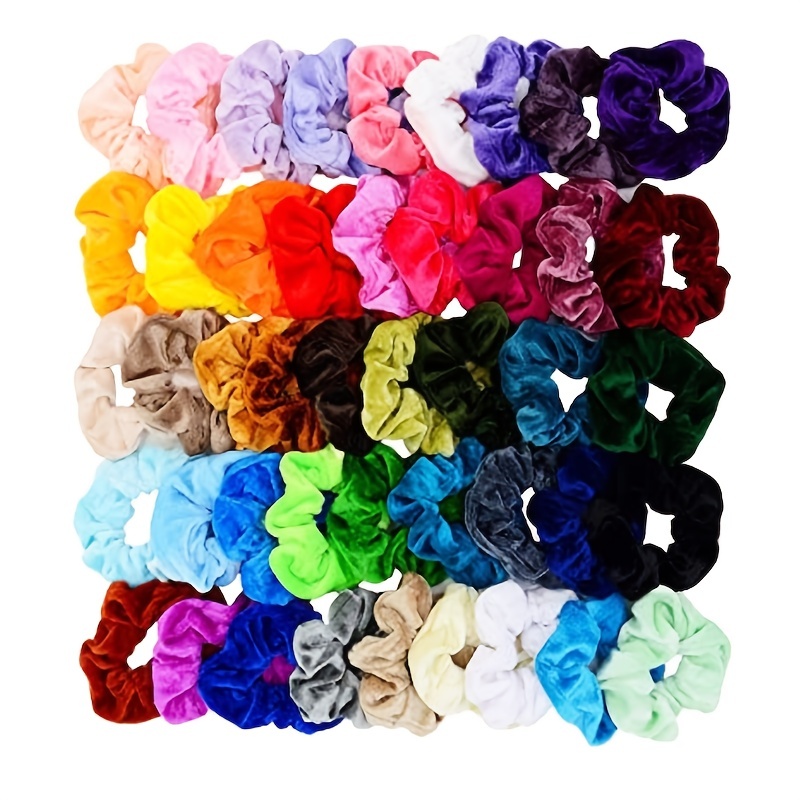 

45 Pcs Velvet Hair Scrunchies - Soft And Comfortable Elastic Hair Ties For Women And - Perfect Hair Accessories For Everyday Use