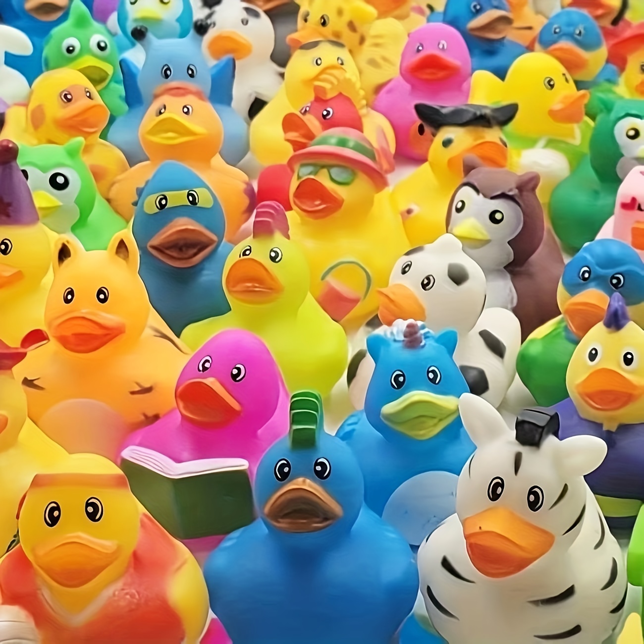  Paquete de 50 patos de goma a granel, patos de goma exprimibles  de 2.2 pulgadas, patito de goma surtido, lindos accesorios de pato de goma  para ducha infantil, pato flotante a