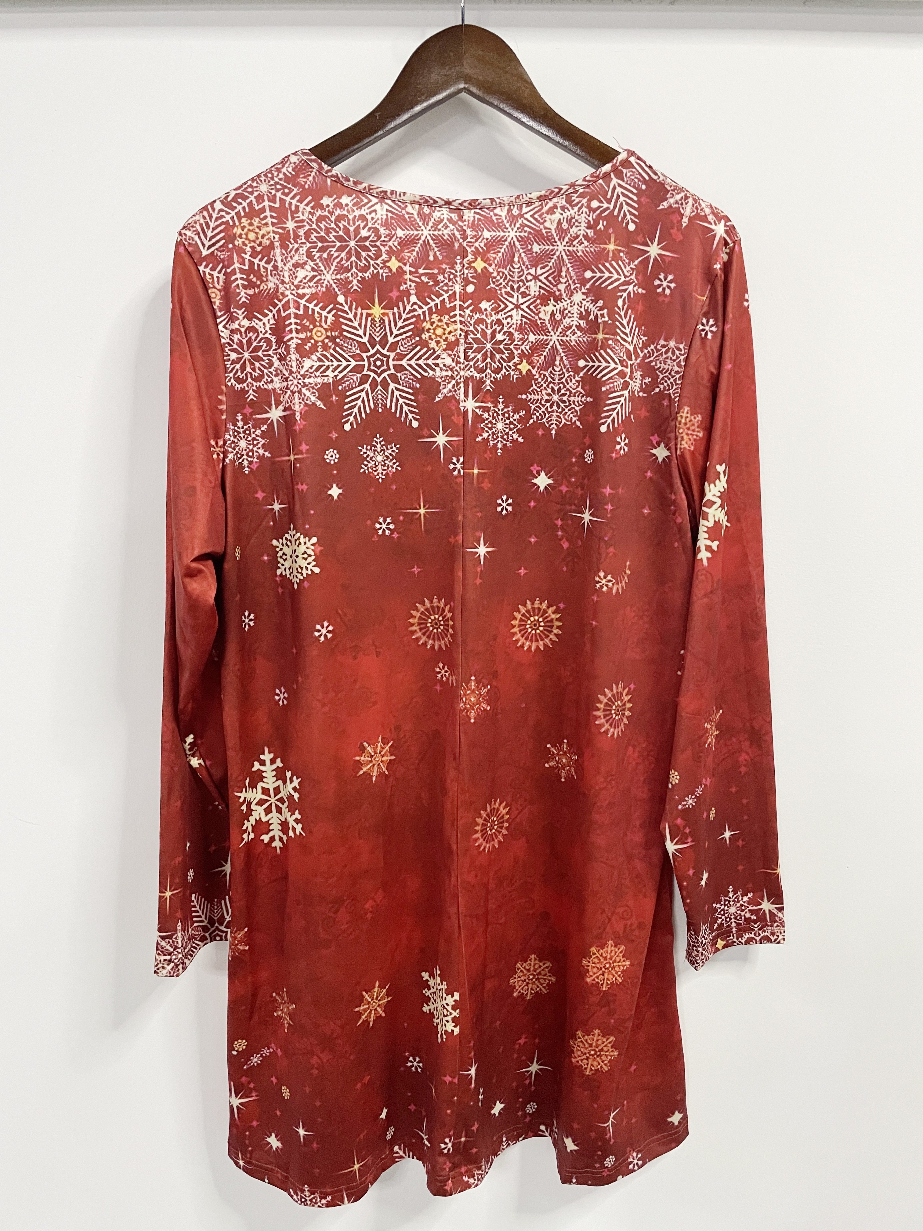 haut noël taille femmes haut tunique à manches Temu France