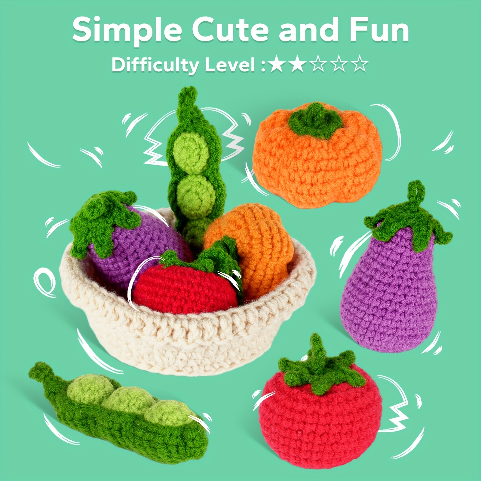 1set Kit Crochet Material Diseñado Principiantes Adecuado - Temu