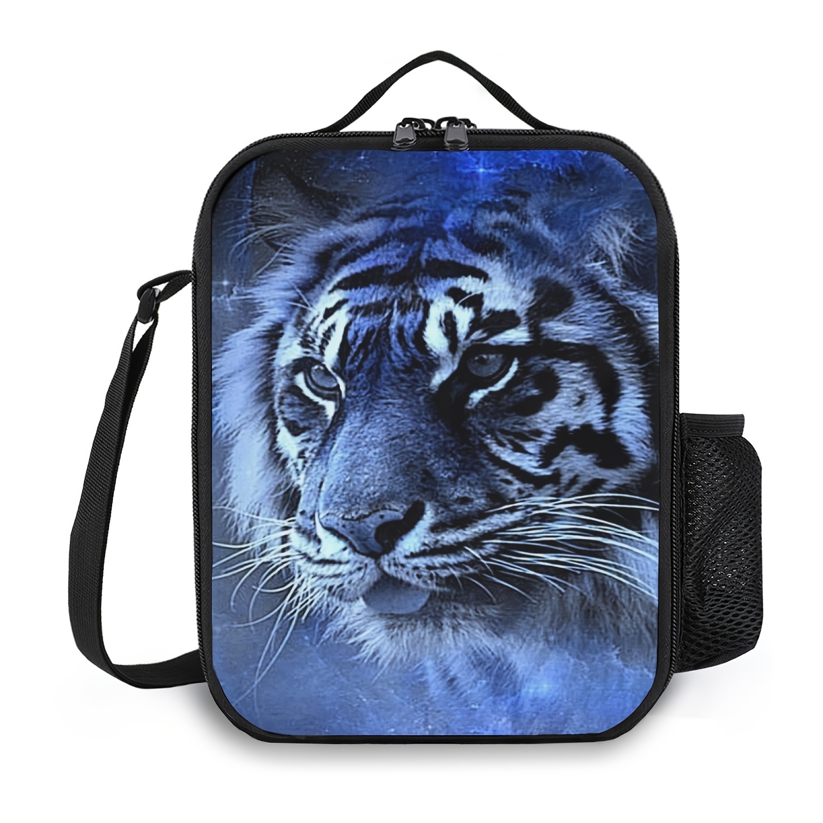 Cartoon Tiger Pattern Lunch Bag Insulated Portable For School & Work School Lunch  Box Lunch Container Insulated Lunch Bag