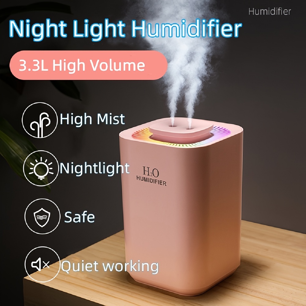 Humidificateur à ultrasons à brume fraîche – Humidificateur d'air silencieux  pour chambre à coucher, chambre d'enfant, bureau et plantes d'i