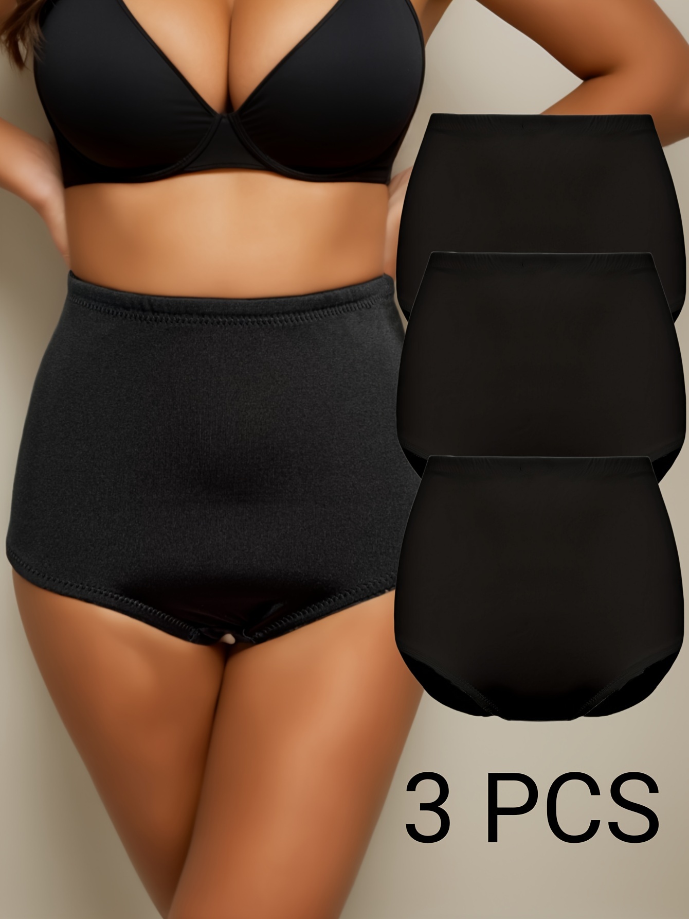 1 Pc Sexy Panties, Lace Scallop Trim Plain Black Bow Decor Low Waist Soft &  Comfy Intimates Briefs, Women's Lingerie & Underwear