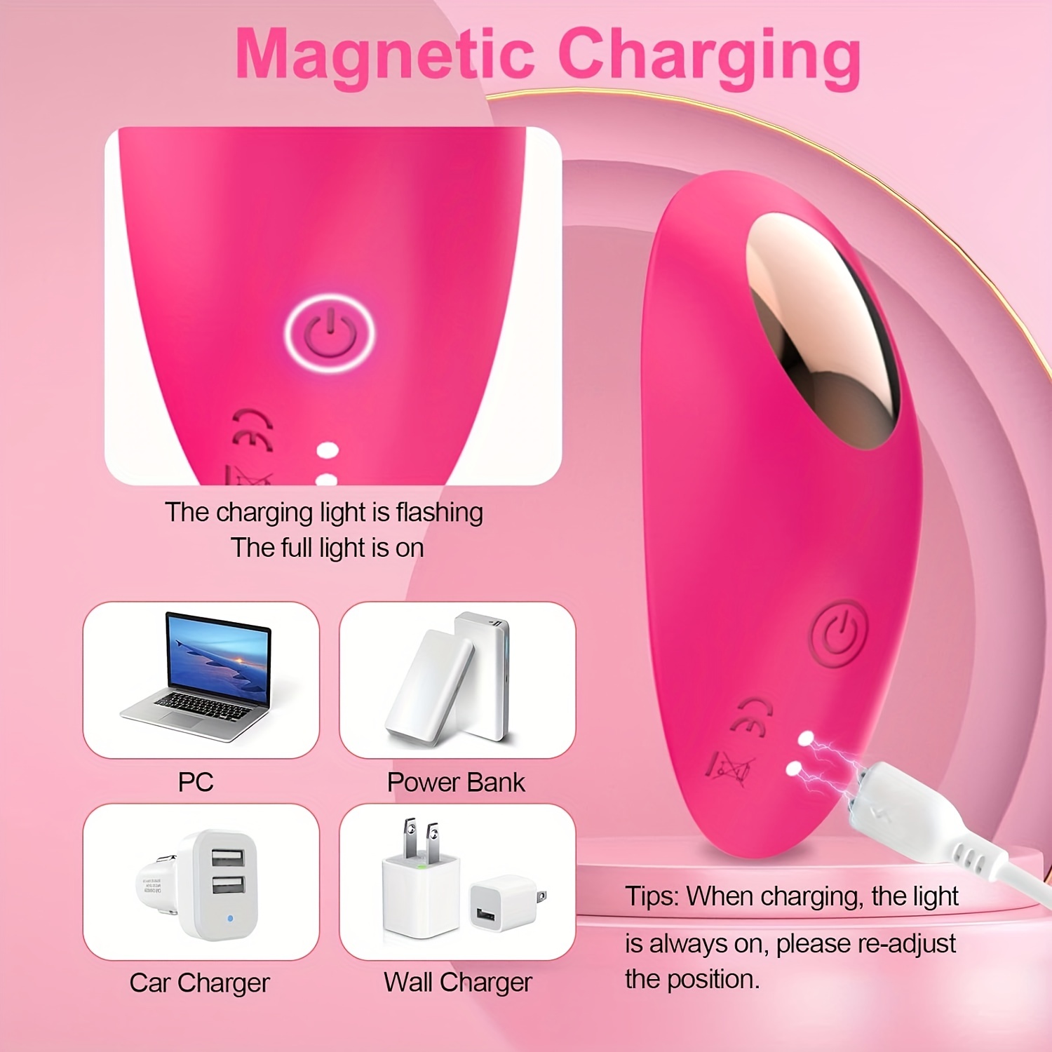  App Remote Control Wearable Panty Clitoral Vibrators, G Spot  Butterfly Vibrators with 9 Vibration Massager, Waterproof Magnetic Charging  Sex Toys for Women or Couples (Rose) : Health & Household