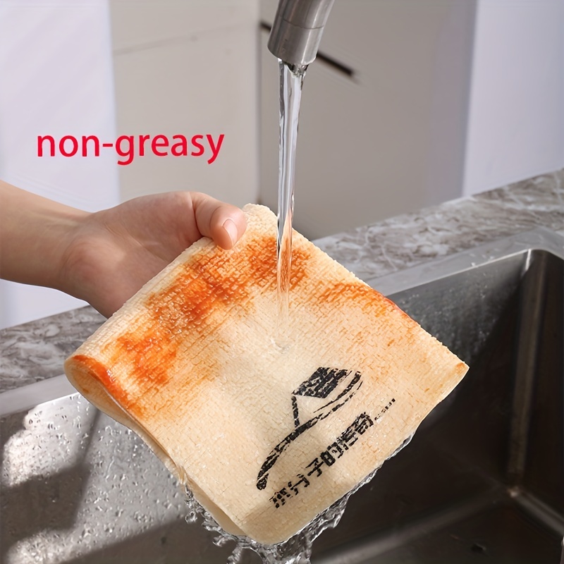 Kitchen Dishcloths, Reusable Dish Cellulose Sponge Cloths, Super Absorbent Coral  Fleece Cleaning Cloths, Washable Fast Drying Towels - Temu