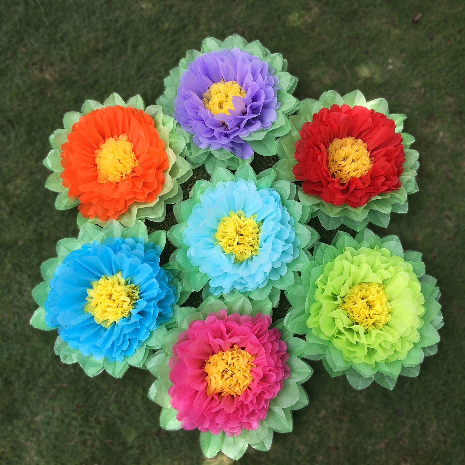 Mexican Tissue Pom Poms Flowers Paper Wedding Flower Photo Wall Fiesta  Decorations Set of 20 
