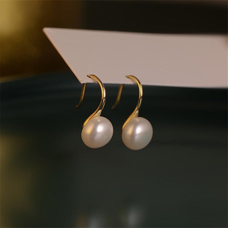 Formal hot sale pearl earrings