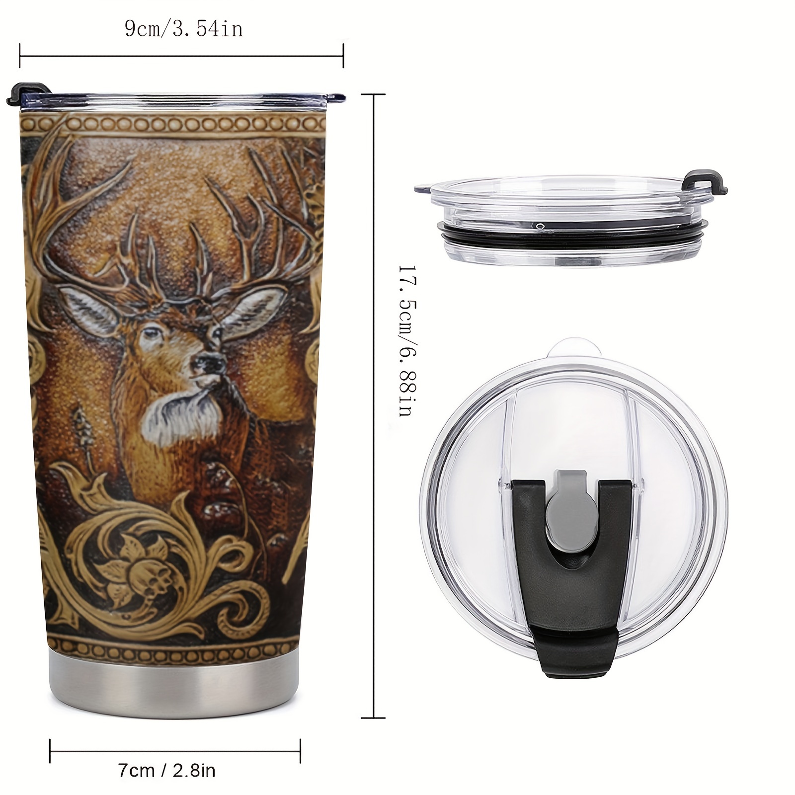 1pc 20oz Hunting Gifts For Men, Gifts For Hunters, Valentines Day Gifts For  Him, Deer Hunting Tumbler Cup, Insulated Travel Coffee Mug With Lid