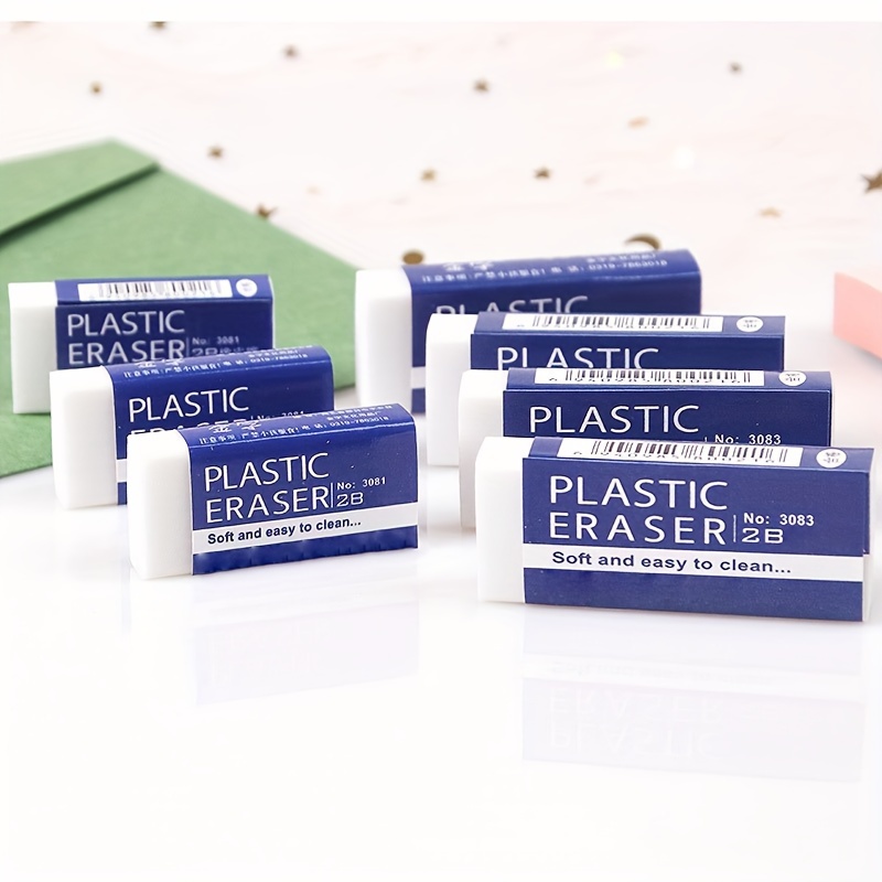 10pcs Eco-Friendly White Eraser,Pencil Erasers White Erasers For Drawing  And Sketching Soft Erasers For Student Exam & Art