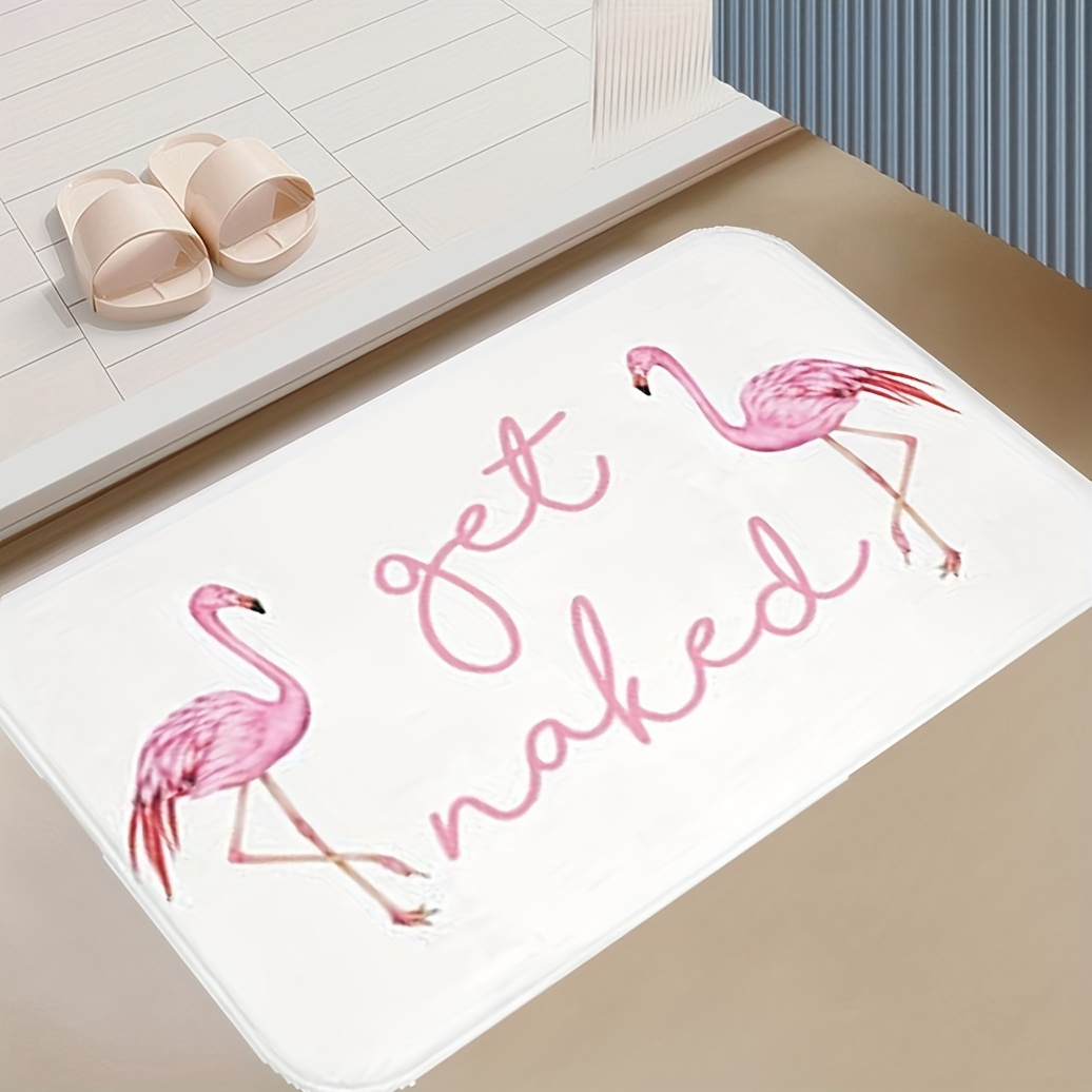 Cheap Anti-skid Pink Flamingo Floor Mat