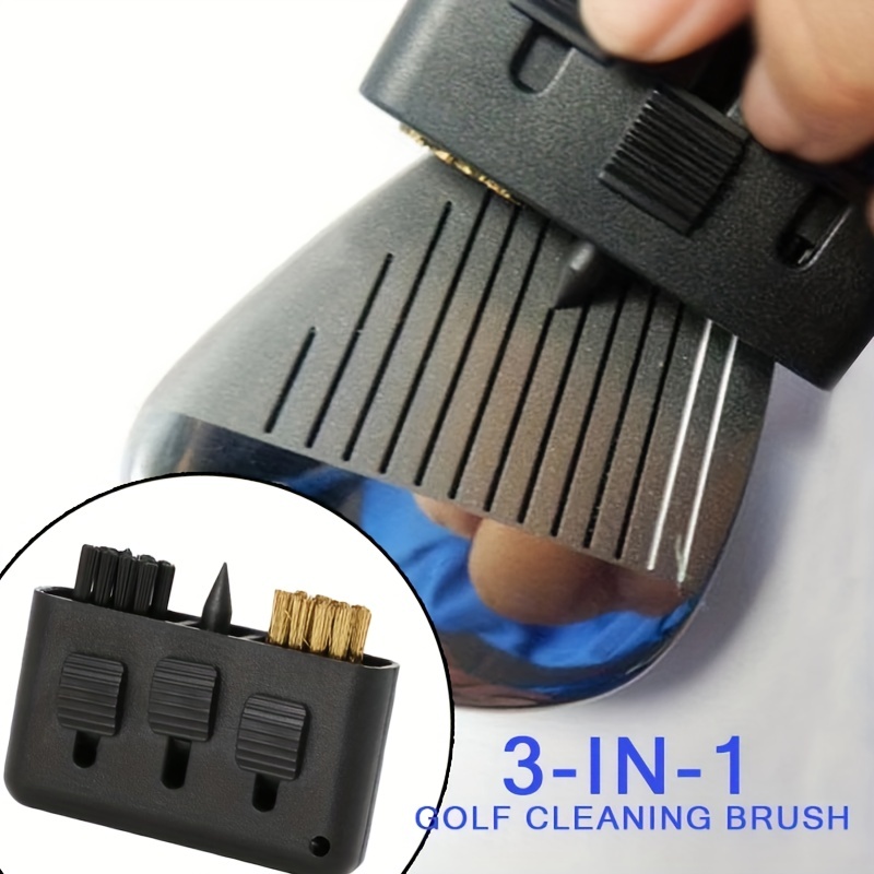 Golf Brush Retractable Clip Groove Cleaner For Golf Clubs And