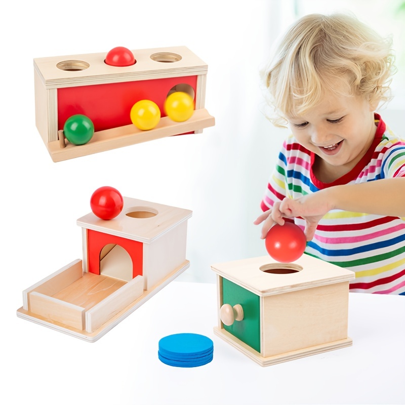 Sechs-in-eins-montessori-holz-permanentbox, Münzbox,  Zieh-karottenform-sortierer, Kleinkind-lernspielzeug - Spielzeug & Spiele -  Temu
