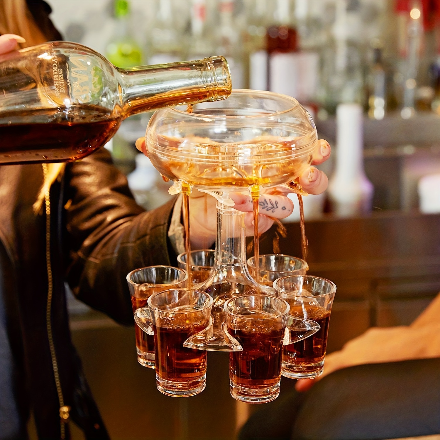 Distributeur de whisky en bois en forme de robinet pour la fête des pères -  Distributeur de shot pour bouteilles d'alcool, boissons et whisky - Pour  bar et maison : : Cuisine