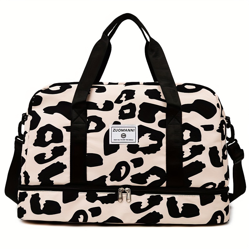 Dog print duffle outlet bag