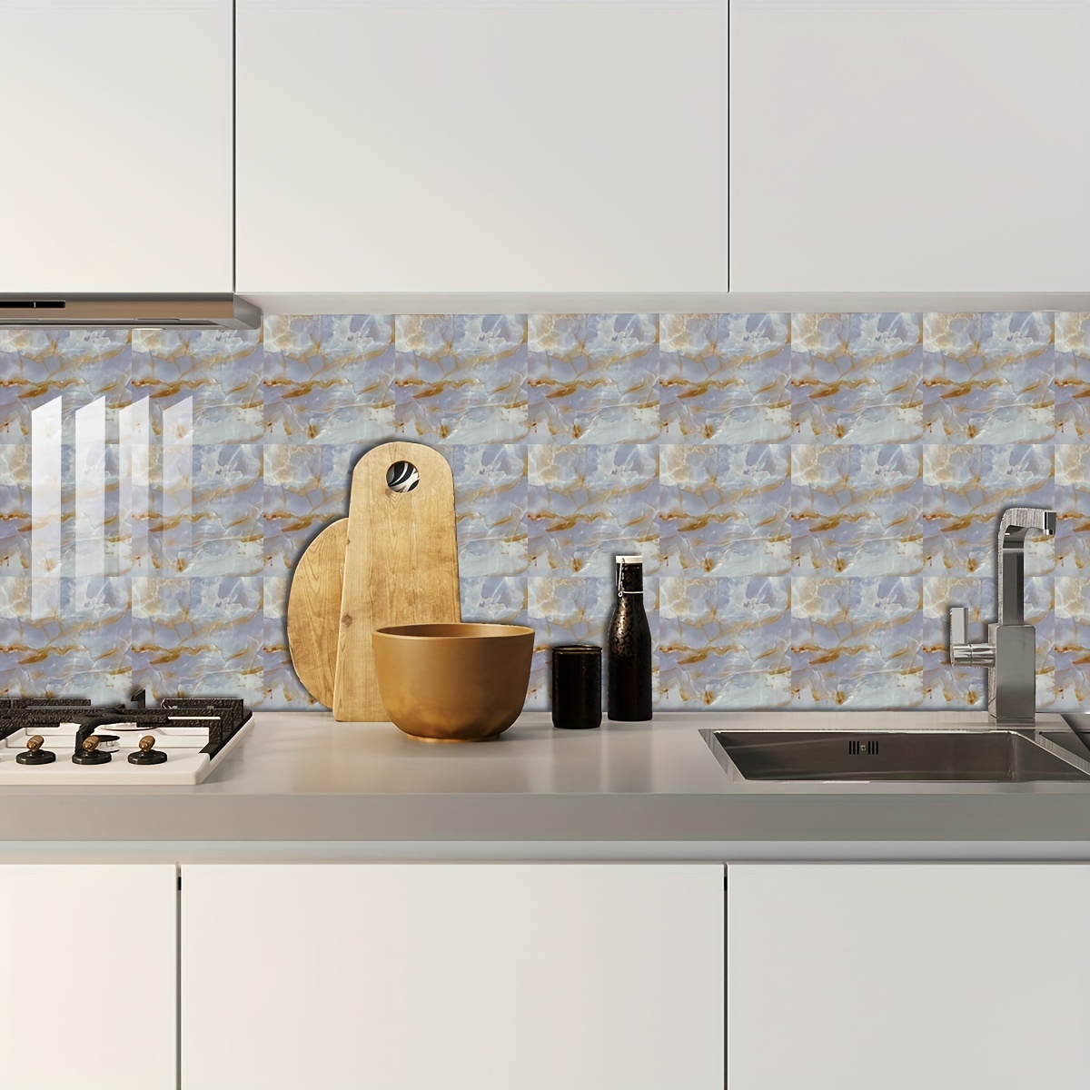 10 Uds Pegatinas Azulejos Cocina Diseño Mármol Pegatinas - Temu Mexico