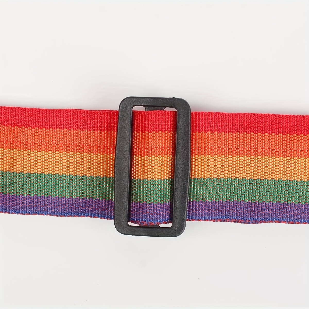 1pc Rainbow Adjustable Luggage Strap Packing Strap Travel Buckle Packing Strap