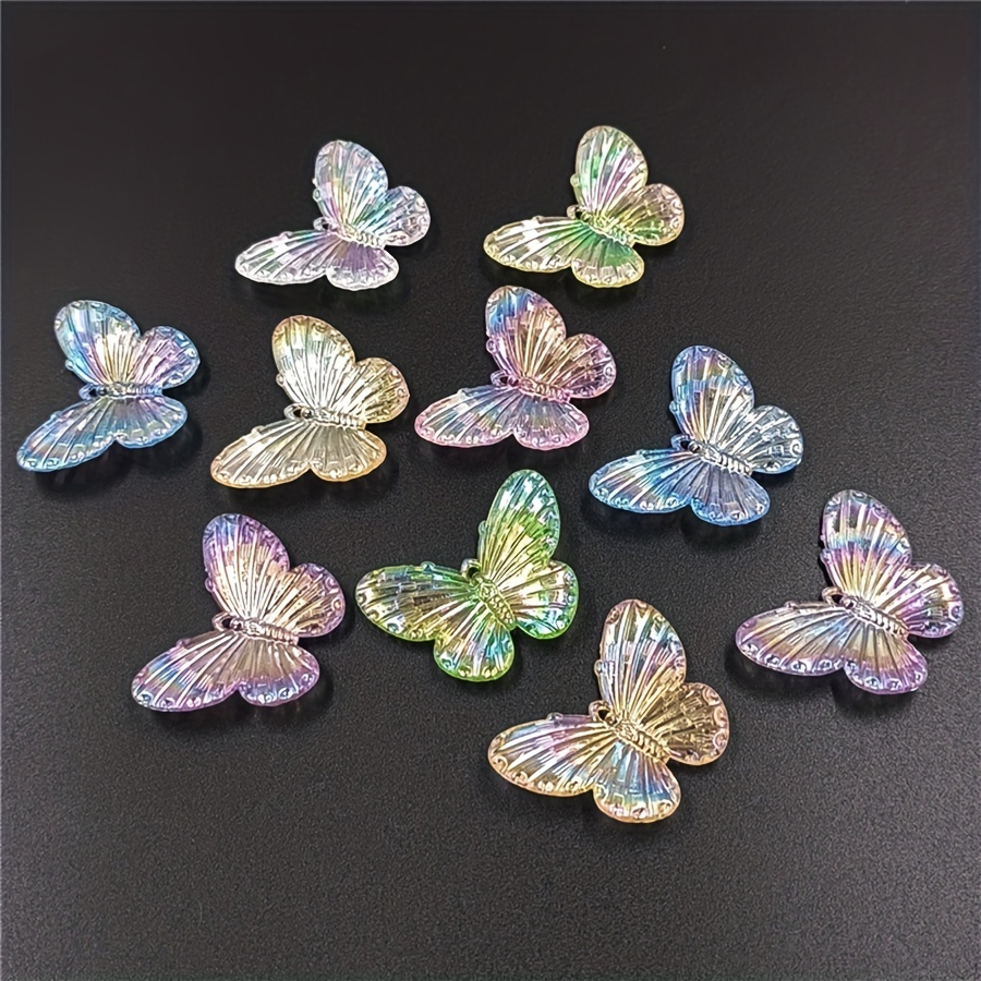 12x20mm Table Cut Butterfly Beads - Reflective Light Blue and Lavender –  funkyprettybeads