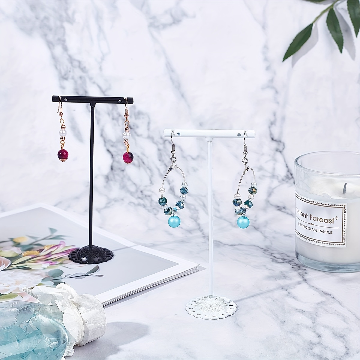 3Pcs Earring T Stand Display Rack for Jewelry Showcase
