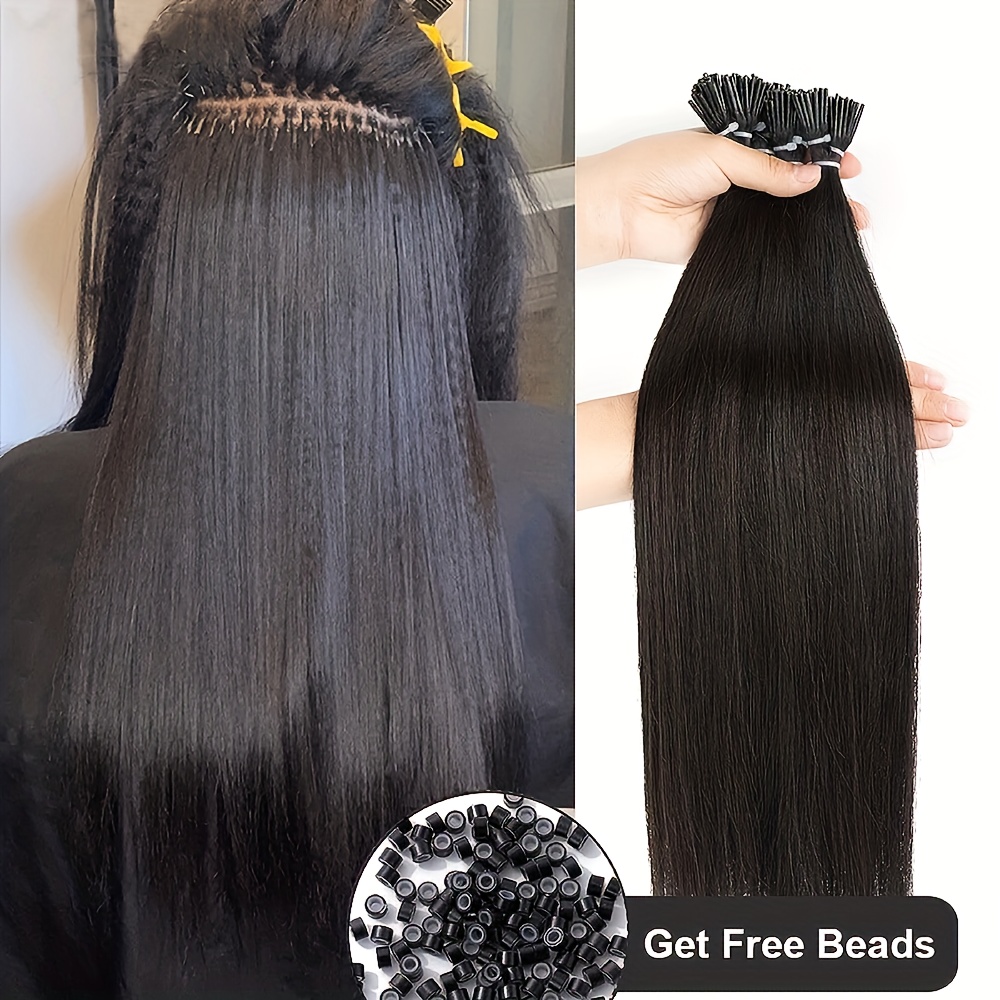 I Tip Hair Extensions Human Hair #4 Dark Brown Human Hair Real Remy Hair  Extension I Tip Cold Fusion Stick In Remy Keratin Itip Hair Extension  Invisib