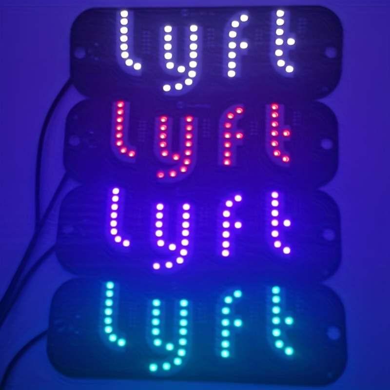 Panneau Bleu LED Éclairé Uber Pour Prise USB, Panneau Lumineux LED