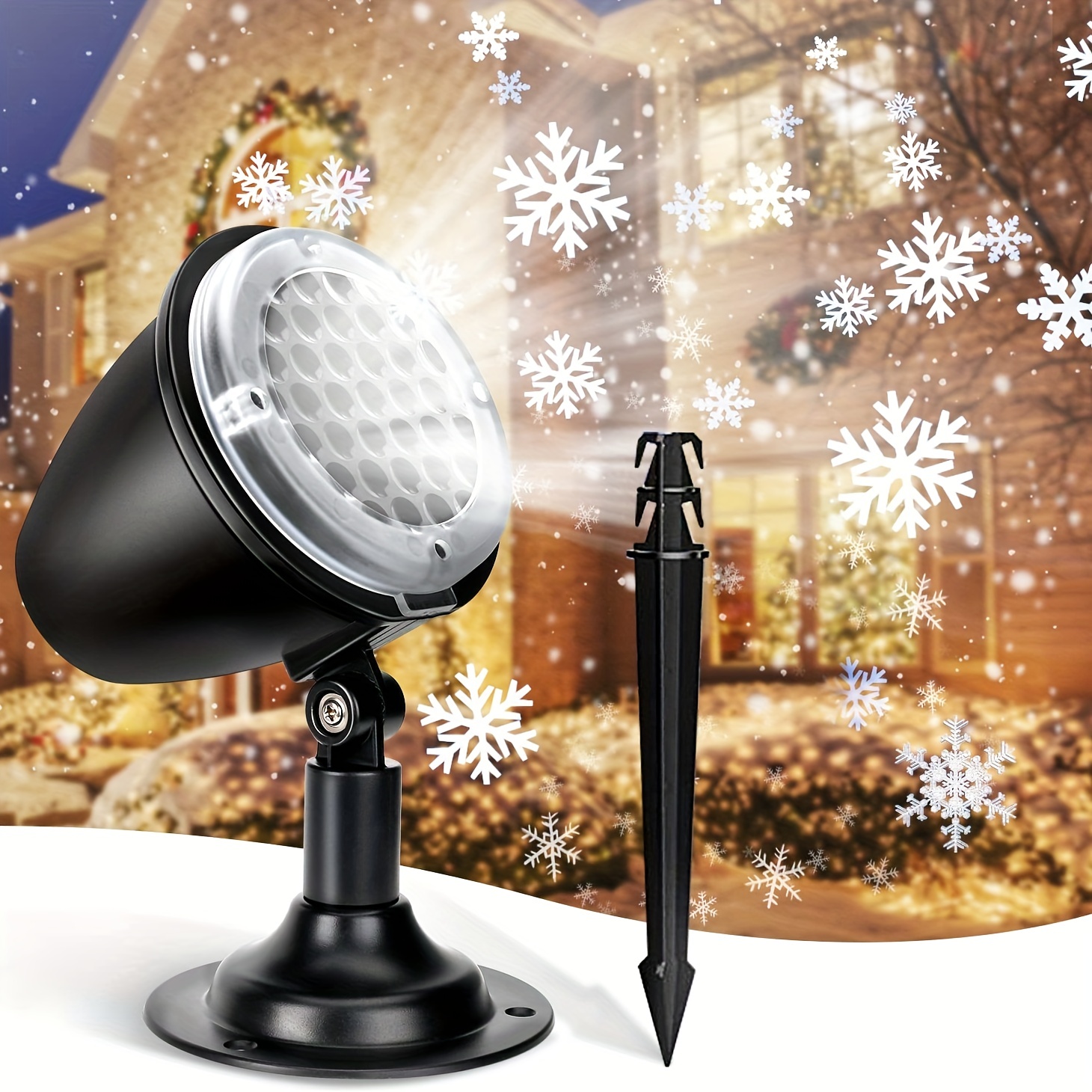 Christmas Snowflake Projector Light Led Light Outdoor - Temu
