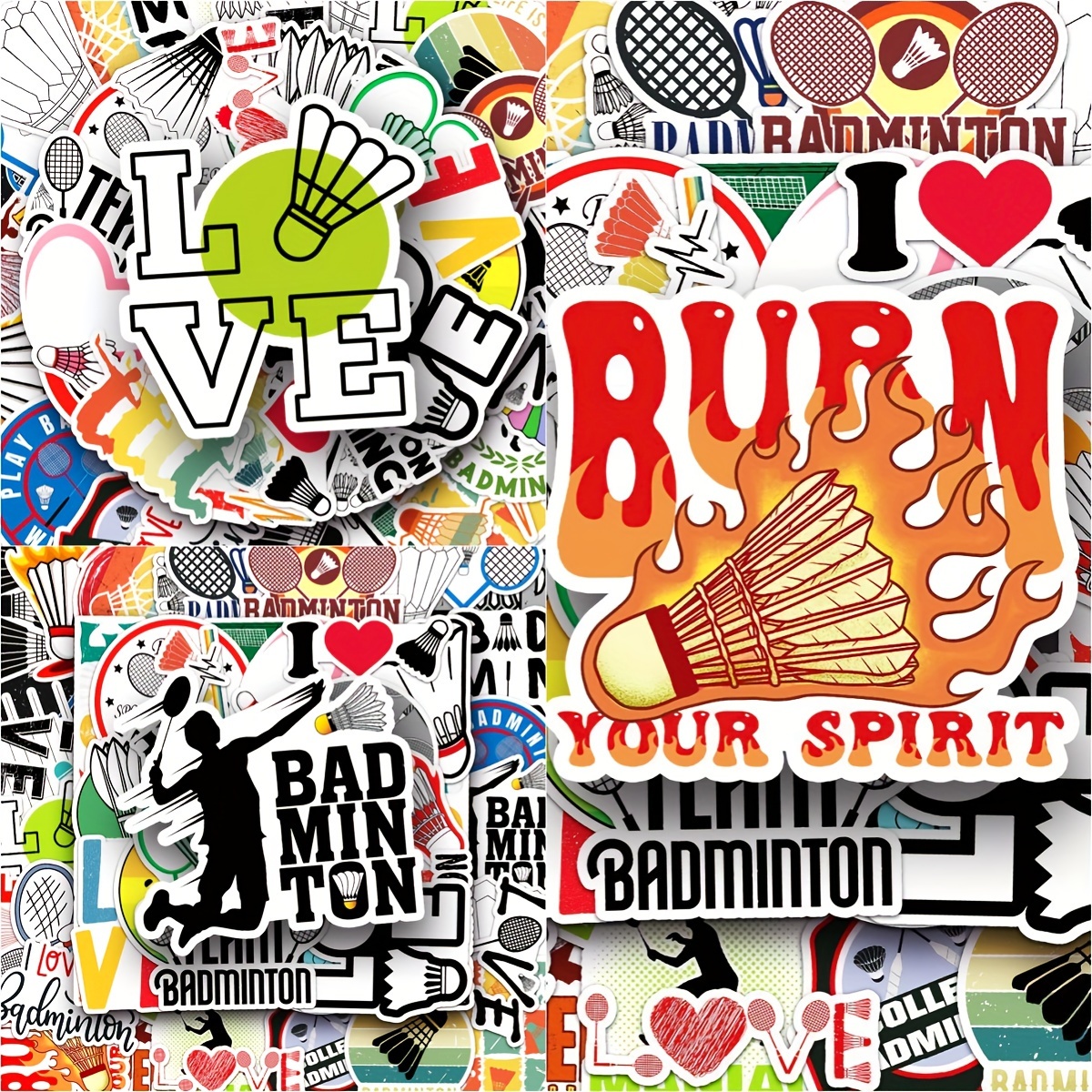 Stickers Badminton Cartoon Picture Graffiti Sticker Children's