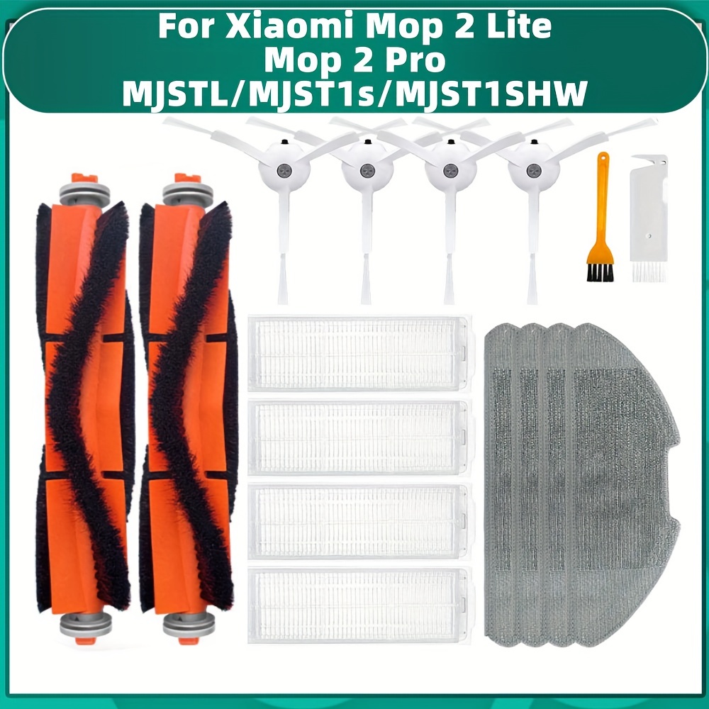 10 Piezas Accesorios de Repuesto para Xiaomi Mi Robot Vacuum-Mop 2S / Mop  P/Mop Pro / S12/ STYJ02YM / XMSTJQR2S,1 Cepillo Principal,4 Cepillos  Laterales,2 Filtros Hepa,2 Toallitas,1 Herramienta : : Hogar y  cocina