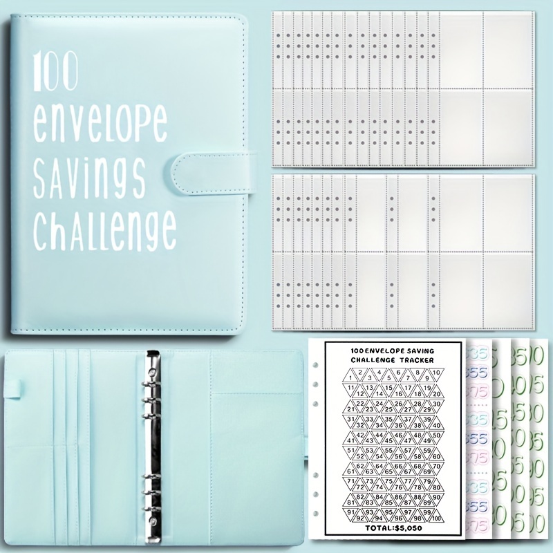 100 Envelope Challenge Binder Book Easy& Fun Way to Save $5,050 Budget  Planner