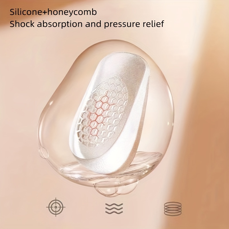 1pair Invisible Inner Raised Insole, Raised Insole, Self-adhesive Soft Cushion for Men And Women