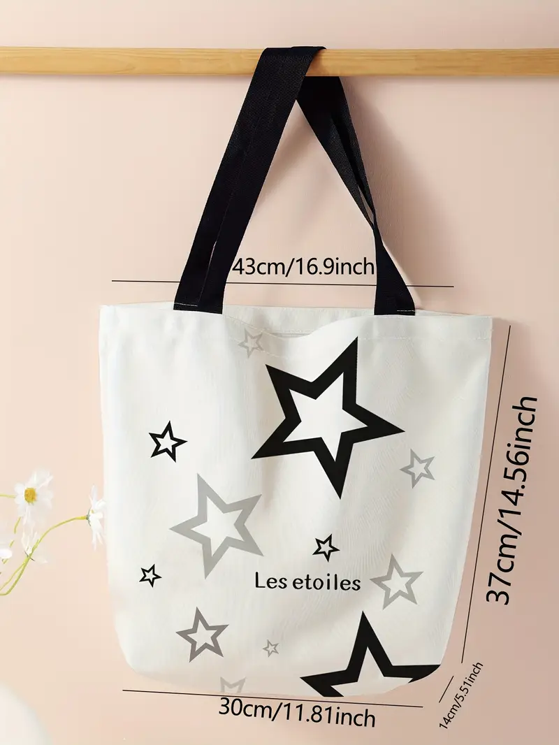 graphic handbag multifunctional reusable shopping bag portable travel shoulder bag details 2