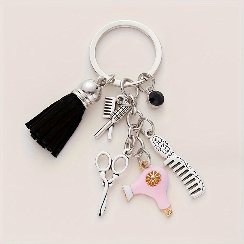 Fashionable Exaggerated Unique Keychain Men Hairdresser's - Temu