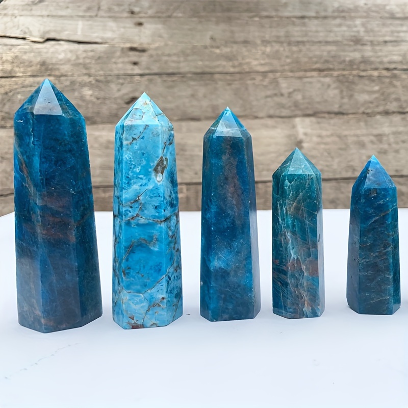 Natural Apatite Blue Crystal Quartz Tower - Cosmic Serenity Shop