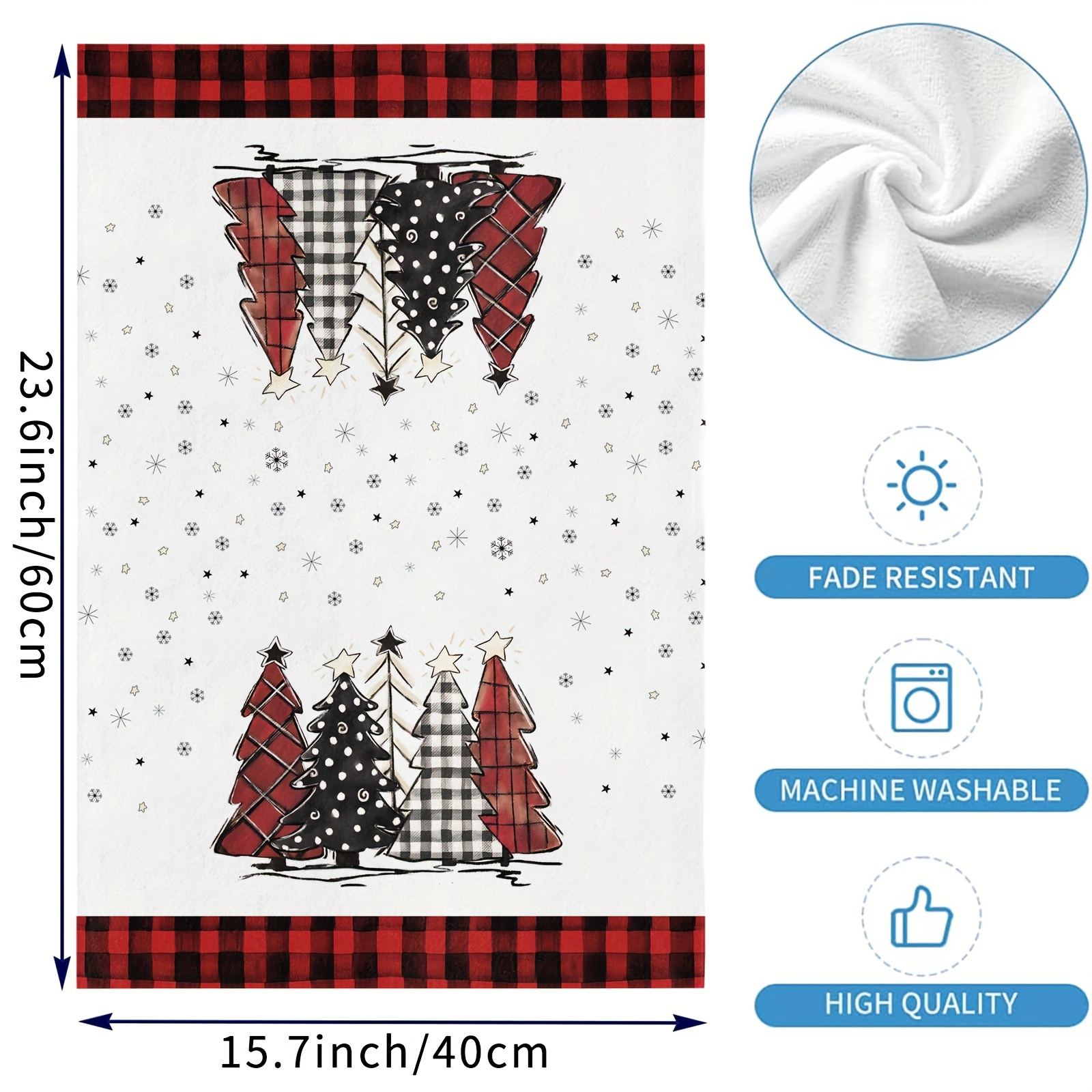 Christmas Pattern Dish Towels, Soft Absorbent Fingertip Towel, Christmas Kitchen  Towel Dish Cloths, Seasonal Winter Holiday Decoration Towels Set, Bathroom  Supplies, Christmas Decor, Housewarming Gift - Temu Philippines