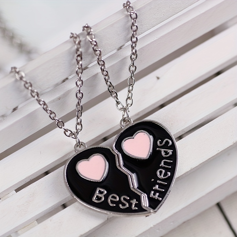 Best Friends Necklaces Black - Temu