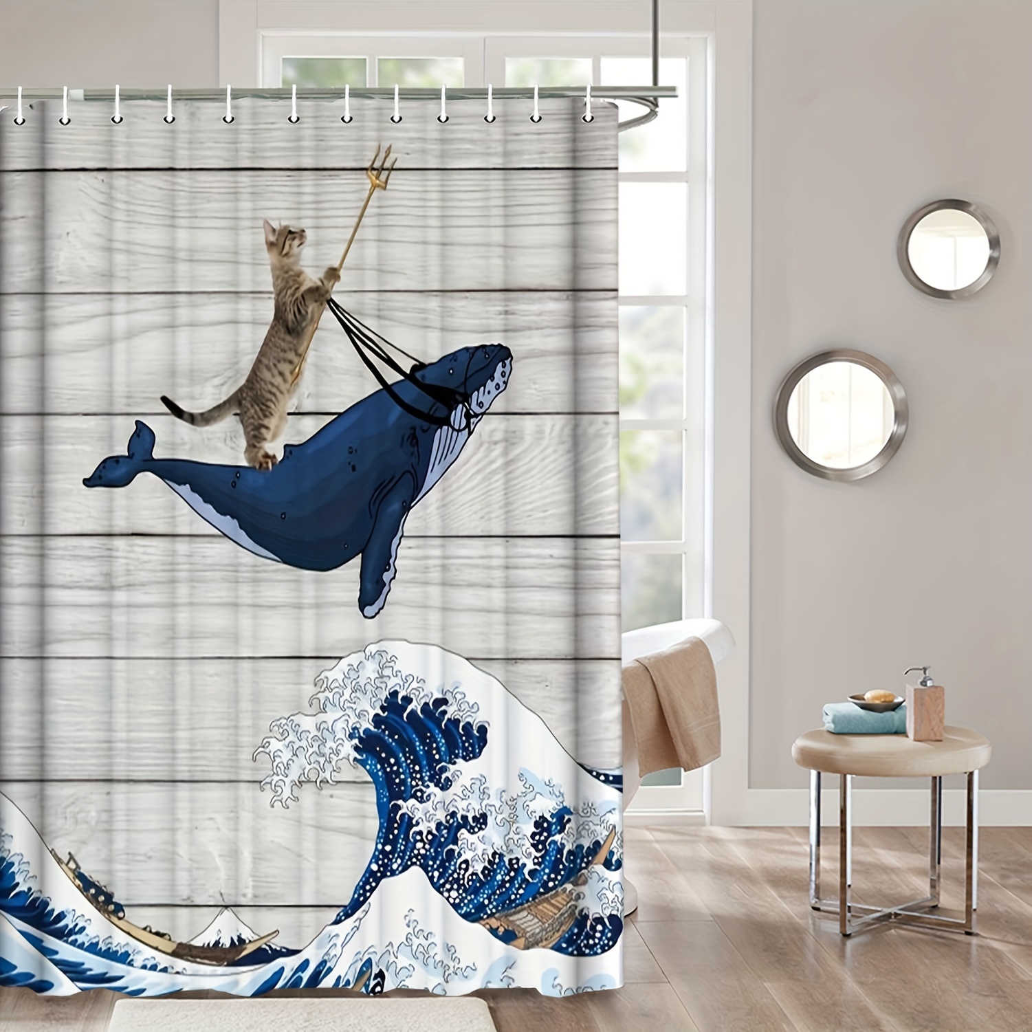 Whale Shower Curtain - Temu Canada