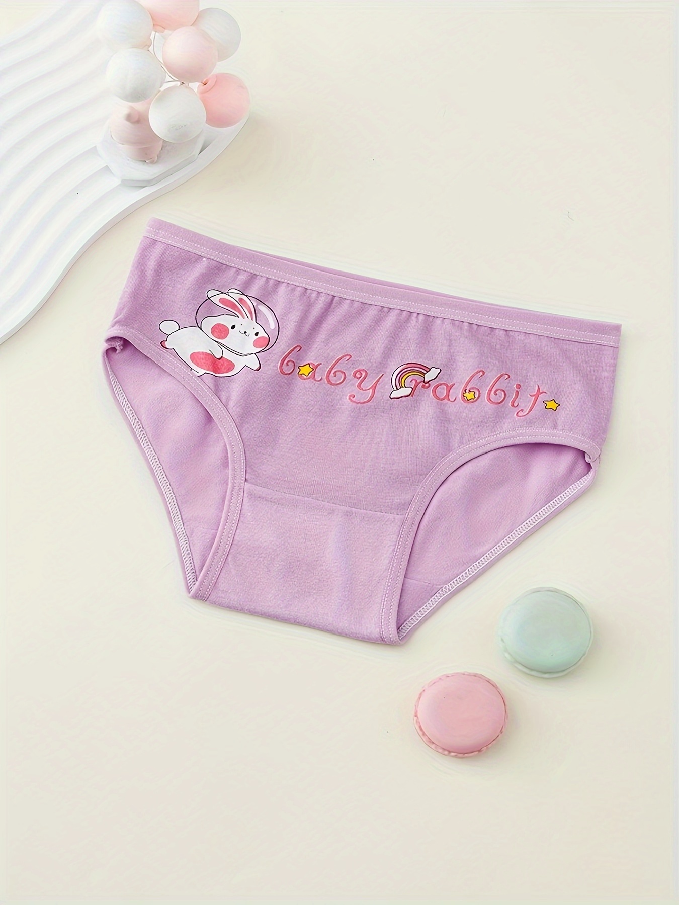 Toddler Girls Briefs Cartoon Print Cute Bottoming Underwear - Temu