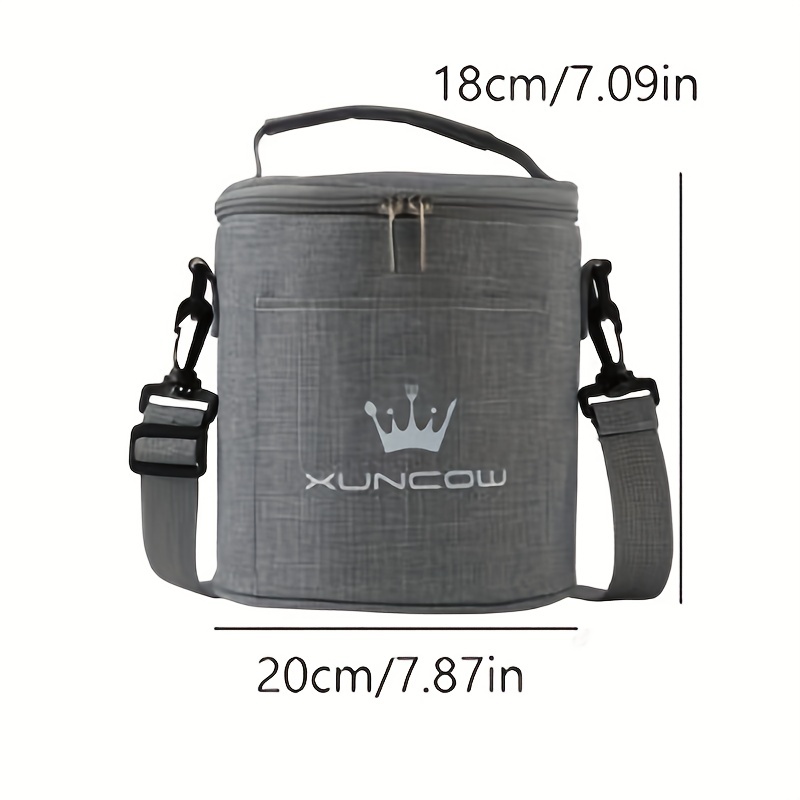 Cylinder Lunch Box Bag With Shoulder Strap, Aluminum Foil Bento Box Bag,  Waterproof Insulation Bento Bag, For Student And Office Workers, Travel  Accessories, Kitchen Gadgets, Kitchen Stuff, Kitchen Accessories, Home  Kitchen Items 