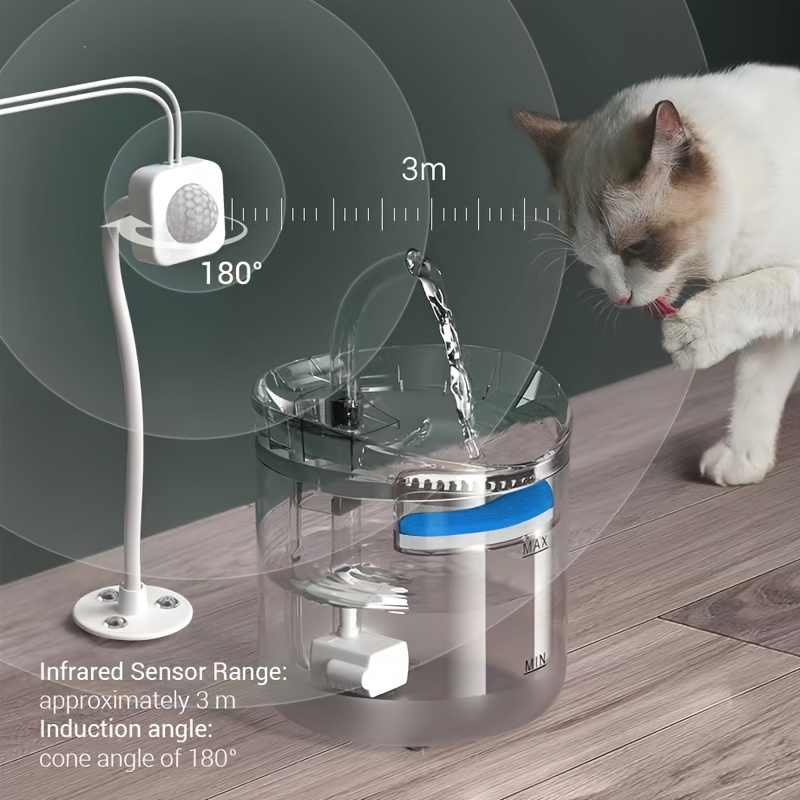 1.8l 自動循環スマート猫噴水ペットウォーターディスペンサーボウル