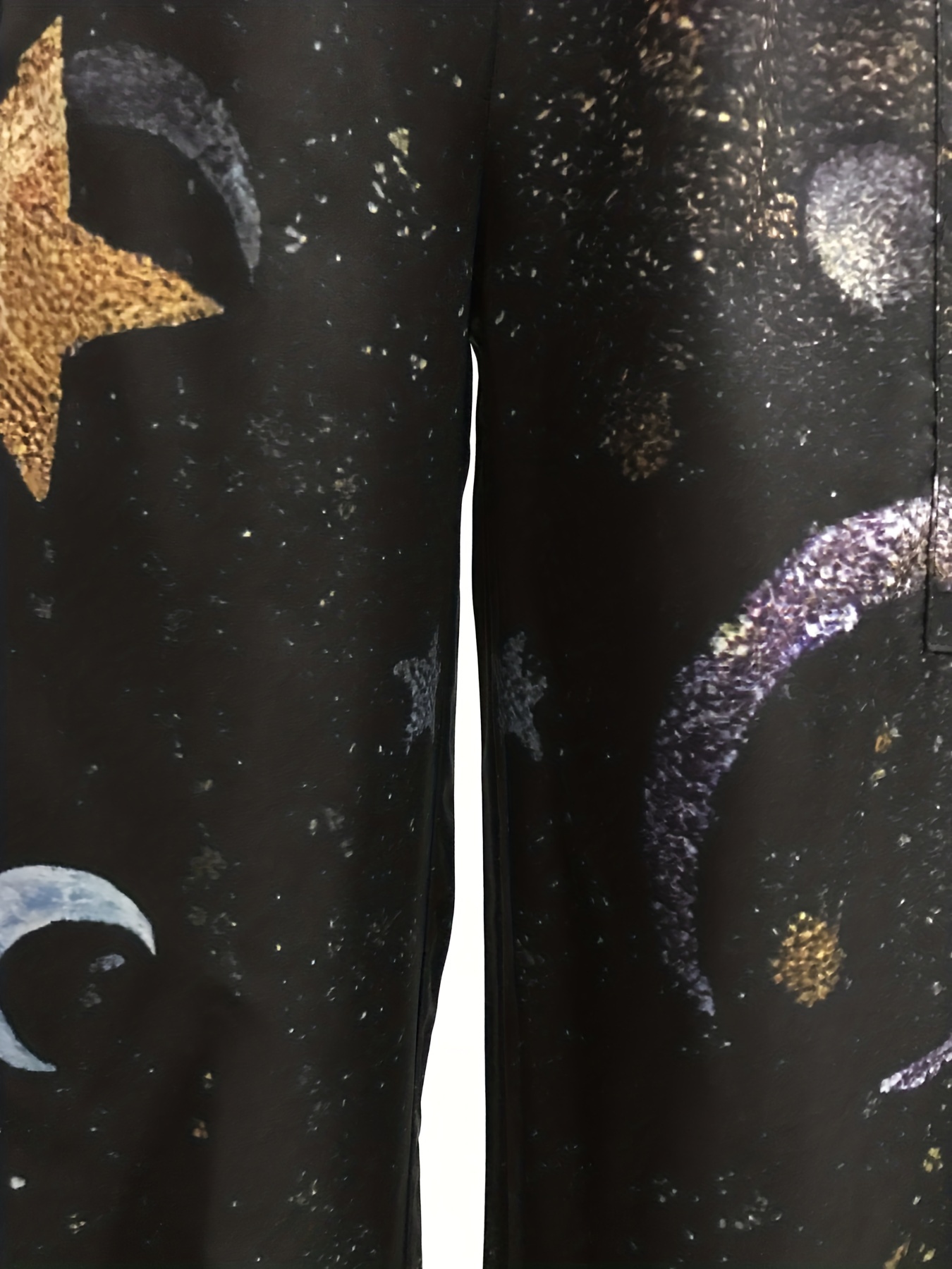 women's trendy abstract print wide leg pants elastic Temu United