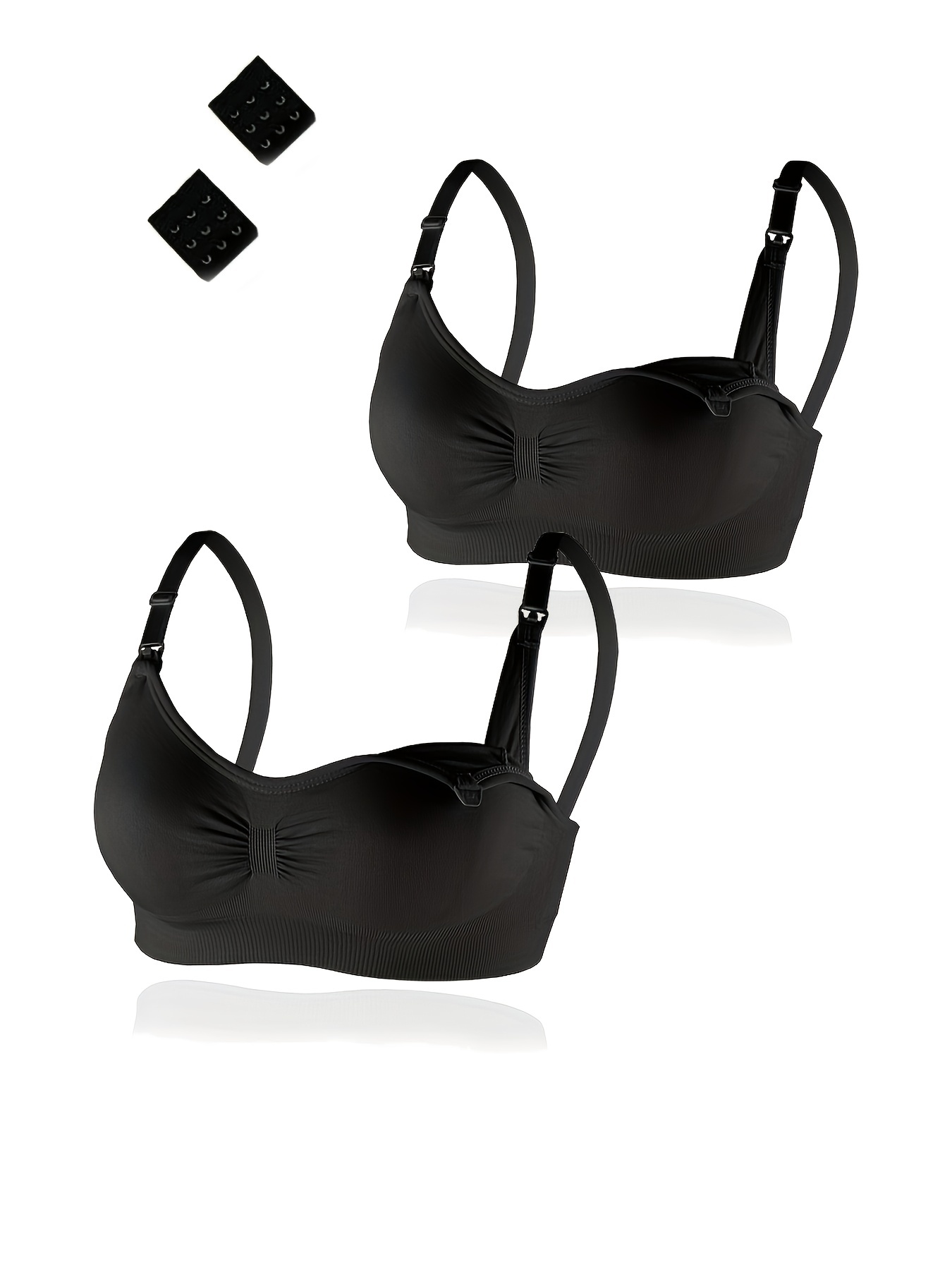 2pcs Women's Front Open Convertible Nursing Bra for Maternity & Breastfeeding